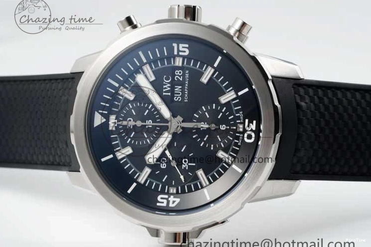 MIROTIME 1226 Aquatimer Chrono SS RSF 1:1 Best Edition Black Dial on Black Rubber Strap A EyeCatching 7073